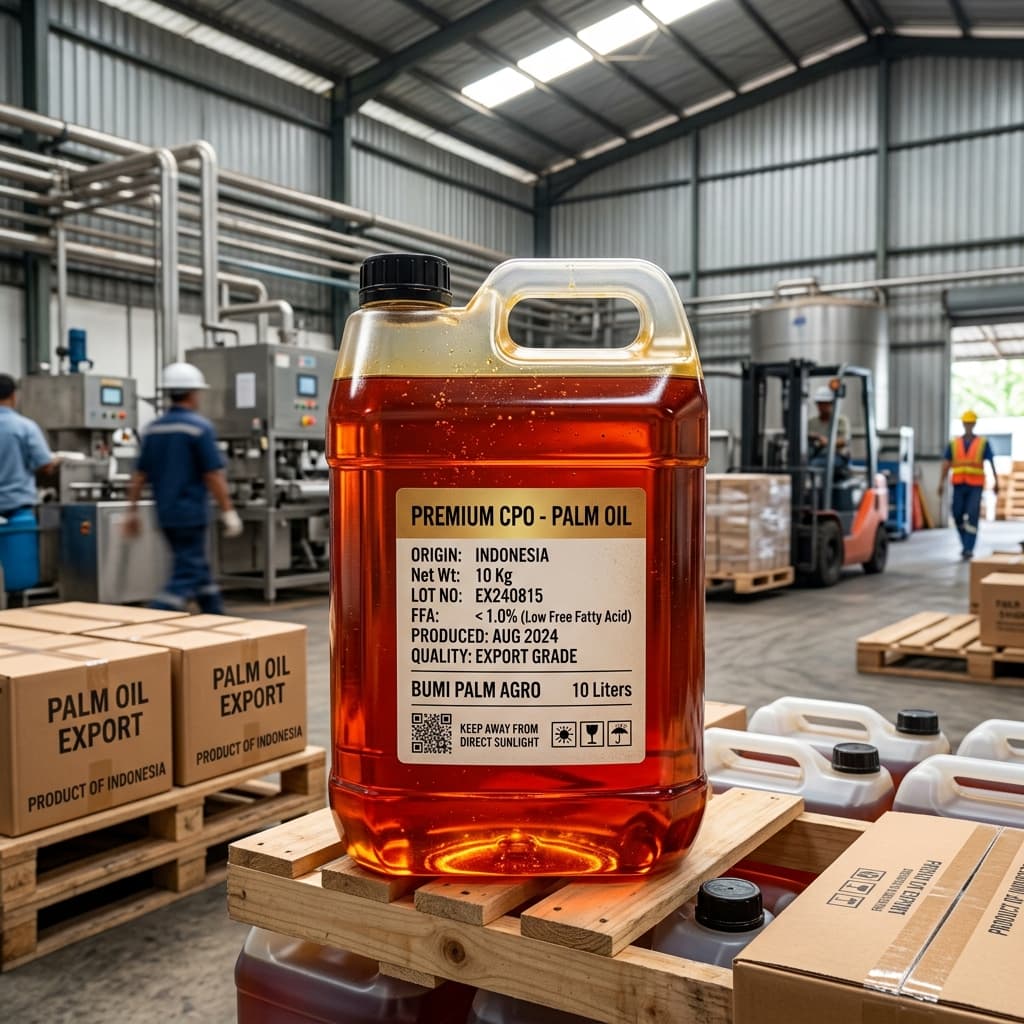 Pure low FFA Palm Oil for international markets